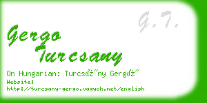 gergo turcsany business card